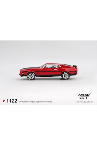 1:64 Ölçek Mini Gt 1971 Ford Mustang Mach1 Race Red Diecast Metal Minyatür Model Araba 5cm
