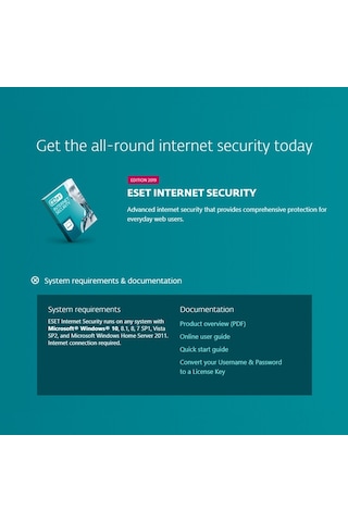 Eset Internet Security 2022 Lisans Anahtarı | 1 Yıl & 1-3-5 Cihaz (529349668)