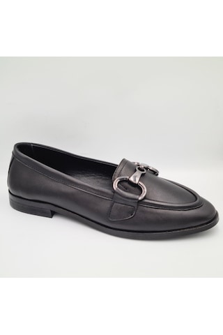 Greyder 59271 Siyah Hakiki Deri Kadın Klasik Casual Ayakkabı Siyah