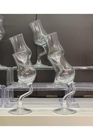 Faya Home Zikzak Ayak Kadeh Kahve Yanı Bardağı 2&apos Li Açık Mavi