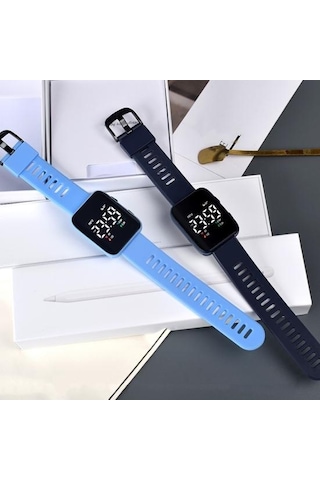 Gündelik Dijital Spor Saatler Led Dijital Ekran Büyük Kare Kadran Ergonomik Tasarım Silikon Bileklik Saat