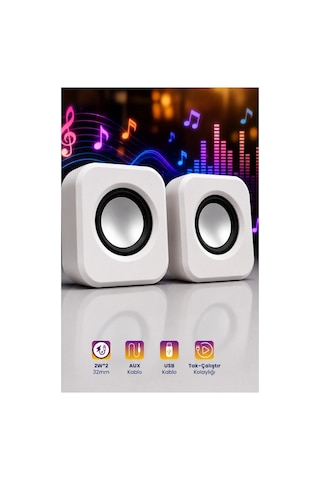 Usb Pc Hoparlör Subwoofer 2w 2 Ses Sistemi 2.0 Usb Pc Hoparlör Subwoofer 2w 2 Ses Sistemi 2.0