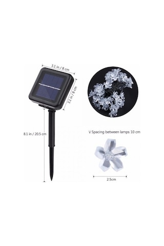 Dodes Solar 30 Led'li Çiçek Tasarımlı Günışığı Bahçe Aydınlatma Çok Renk