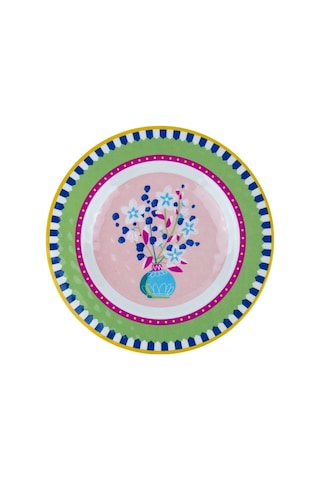 Mamma Mia 6'lı Vazo Desenli Tabak Seti 21,5 Cm Çok Renkli