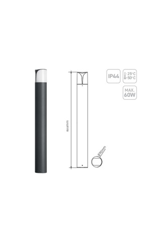 Ack Ag36-00322 E27 80 Cm Selge Alüminyum Bahçe Armatürü Diğer