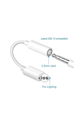 İphone Uyumlu Kablolu Kulaklık Çevirici Adaptör Lightning To Headphone Jack Dönüştürücü 01