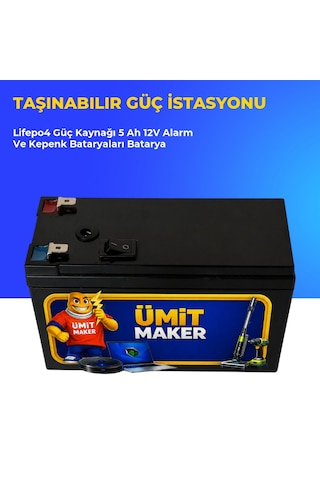 Lifepo4 Güç Kaynağı 5 Ah 12v Alarm Ve Kepenk Bataryaları Batarya