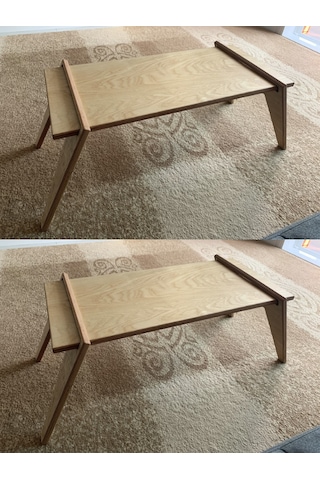 Portatif Demonte Ahşap Laptop Ve Orta Sehpa - Aletsiz Ve Vidasız