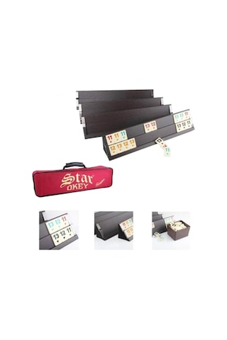 Star Oyun Star Okey 1010365 Premıum Ahsap Okey Cantalı