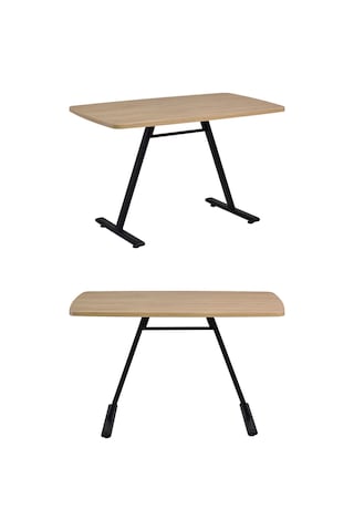 Vilinze Deniz Sandalye Tatvan Mdf Sabit Metal Ayak Mutfak Masası Takımı - 70x120 Cm Sigma Krem
