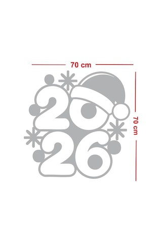 2026 Yeni Yıl Koleksiyonu Cam Sticker, Dekoratif Kendinden Yapışkanlı Folyo, Kış Temalı Duvar Ve Vitrin Çıkartm Çok Renkli