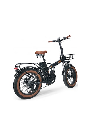 Alba Fold F Premium 750watt Mid Motor 48v 16ah 768wh Elektrikli Bisiklet Siyah Zırhlı Lastik Hd Fren Siyah