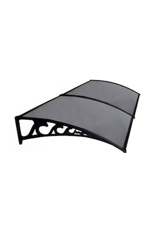 Plastik Ayak 6mm Levhalı Pratik Sundurma 100x300 Cm Antrasit Gri