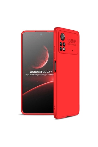 Xiaomi Poco X4 Pro 5g Kılıf Zore Ays Kapak Kırmızı