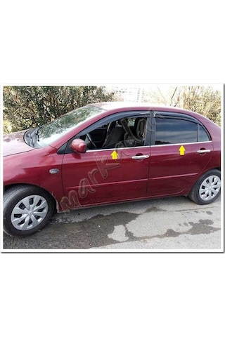 Markadan Toyota Uyumlu Corolla Sedan Krom Cam Çıtası 2002-2006 4 Parça P