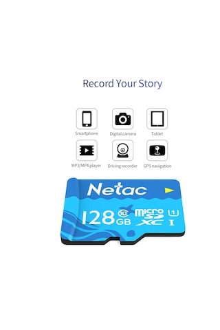 Gajeena Netac P500 16gb Mikro Sd Kart - Uhs-1 Class10, 80mb/s Hızlı Okuma, Kameralar, Araç Kaydediciler İçin Dayanıklı Hafıza Kartı