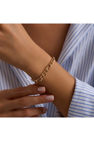 Sembolgold 14 Ayar Hallow Bileklik İtaly 6 Mm 20 Cm T14375 Renkli