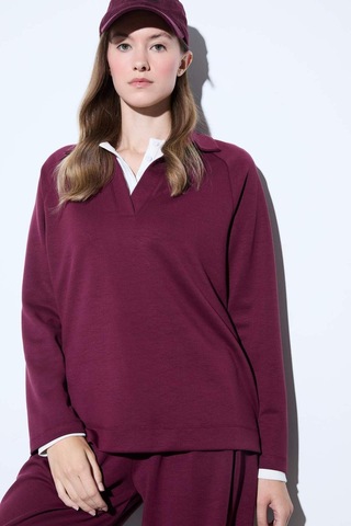 Defacto Regular Fit Kayık Yaka Uzun Kollu Tunik F9615ax25aubr98 Bordo