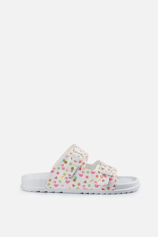 Vicco Gibli Iı Baskılı Kız Çocuk Beyaz Terlik Beyaz