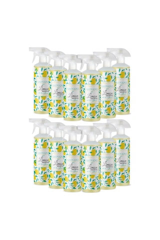 Green Lora 80 Derece Aloe Vera ve Gliserinli Limon Kolonyası Sprey Pet Şişe 1 L x 12