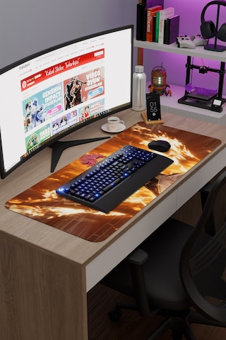 Fairy Tail Anime V1 - 90x40 Xxl Gaming Kauçuk Kaymaz Taban Mouse Pad Fare Altlığı