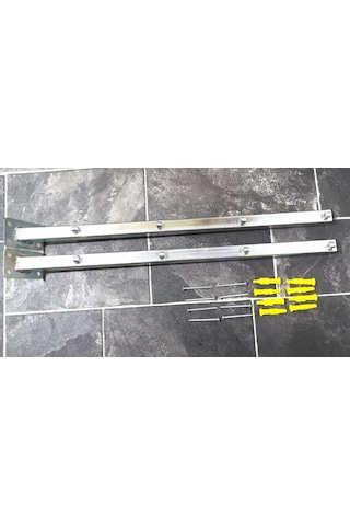 Çamaşırlık Demiri Demir Balkon Çamaşırlık Kurutmalık Duvar Tipi Gümüş