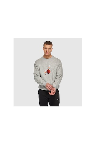 New Balance Mnc3411 Gri Erkek Sweatshirt Gri