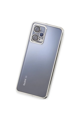 Northcity Xiaomi Redmi Note 12 5g Uyumlu Kılıf Lensli Silikon - Gümüş