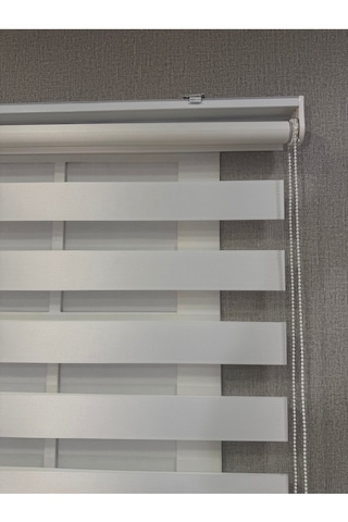 Donatti Bambu Zebra Stor Güneşlik Perde Beyaz Beyaz