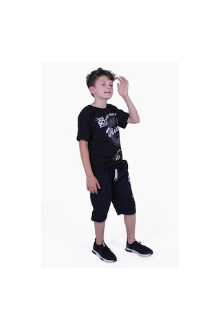 Panios Kids Erkek Çocuk Tişört-kapri Baskılı Alt-üst Takım Sarı