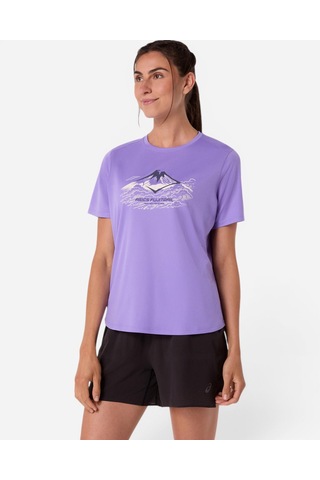 Asics Fujıtraıl Logo Ss Top Kadın Mor Kısa Kollu Tshirt 2012d432-500