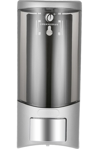 Ulzyvf Duvar Tipi Manuel Sabunluk - 500ml Şampuan & Sıvı Sabun Dispanseri Abs+pc Cam Gümüş Gümüş