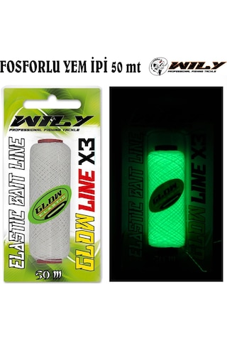 Wily Fosforlu (Glow) Elastik Yem İpi 50 mt
