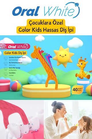 Oral White Color Kids Çocuklara Özel Hassas Diş İpi