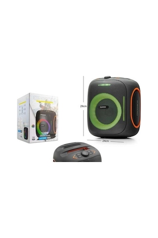 Subzero Wr185 120w Rgb Işıklı Bluetooth / Usb / Sd Müzik Kutusu Tws Destekli Taşınabilir Hoparlör