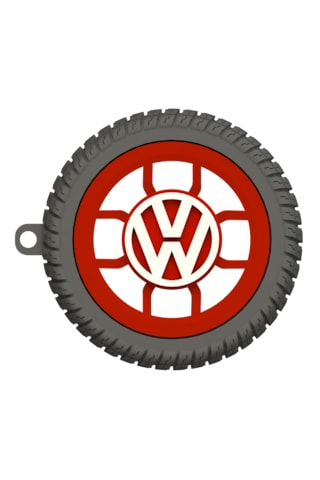 Volkswagen Uyumlu Özel Tasarım Anahtarlık - Premium Hafif Ve Dayanıklı Kırmızı