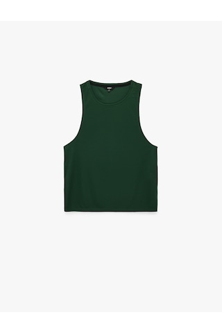 Koton Rahat Kalıp Kolsuz Bisiklet Yaka Basic Spor Atlet Yeşil 6sam30007nk