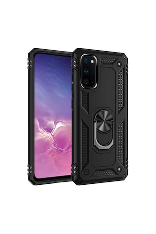 Galaxy S20 Kılıf Zore Vega Kapak Siyah
