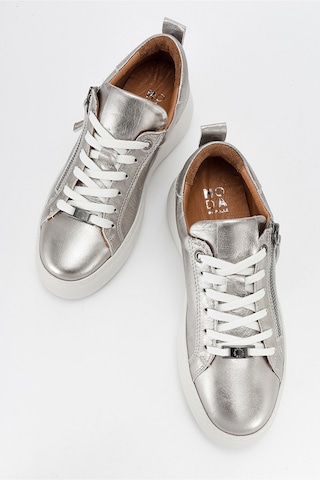 Luvishoes Allıe Platin Hakiki Deri Kadın Sneakers Platin