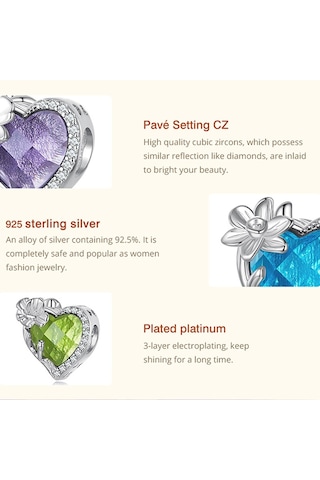 Bsc660 Ay Doğum Taşı Bilezik Boncuk 925 Gümüş Aşk İnci Aksesuarları, Stil: Kasım Çok Renkli