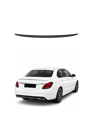 Mercedes C W205 2014-2020 Arası Uyumlu Araca Özel Bagaj Spoileri Piano Siyah 1 Parça