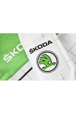 31113- Skoda Motorsport Çocuk Tulumu Beyaz, Yeşil Beyaz - Yeşil