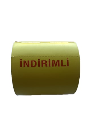 100x135 Termal Karton Sarı İndirim Etiketi 250 Adet Diğer