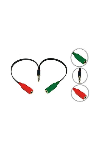 Kulaklık Mikrofon Birleştirici Aparat 3.5Mm Headphone Mic Audio 1