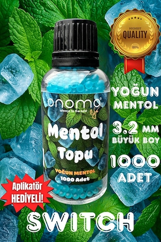 Premium Mentol Topu Switch Aroma Kapsülleri Yoğun Mentol Ice Mint 1.000 Adet Mavi Premium Mentol Topu Switch Aroma Kapsülleri Yoğun Mentol Ice Mint 1.000 Adet Mavi