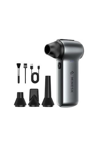 Minesk G150 Turbo Jet Fan Hava Üfleyici - Turbo Modda 150 Gram Hava Basıncı - Çok Amaçlı Kullanım Klavye, Ev, Araba Temizliği, Toz Üfleme, - Taşıma Çantalı Ve Ekstra Nozullu
