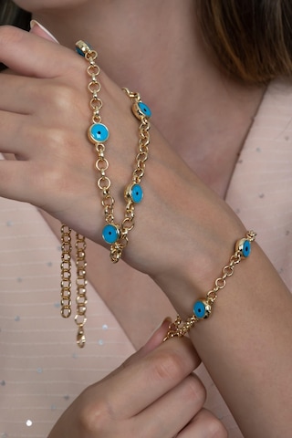 Nazar Boncuklu Kolye Bileklik ve Küpe Üçlü Set  Bbs01