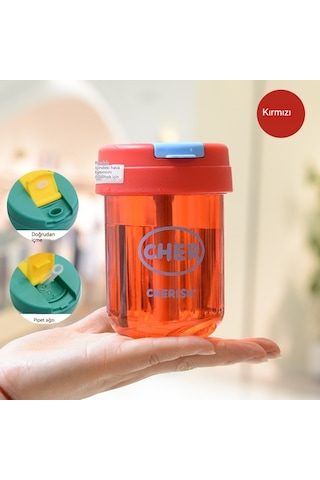 Jian Fan Yazöğrencisi Taştır Plastik Bardakkırmızı Kırmızı