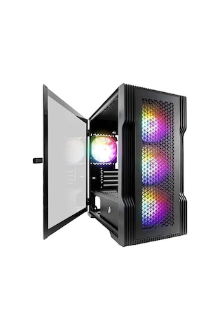 1st Player Trılobıte T3 Siyah 600w 80+ Argb 4x12cm Fan Temperli Cam Mesh Usb 3.0 M-atx Kasa