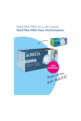 BRITA MAXTRA PRO Pure Performance Yedek Su Arıtma Filtresi, 6'lı